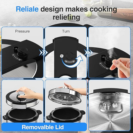 GIHETKUT 14-in-1 Electric Pressure Cooker, 6.3 Quart Multi Cooker, Rice Slow Coo