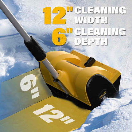 Cordless Electric Snow Shovel, 20V 12-Inch Snow Blower Cordless with Directional