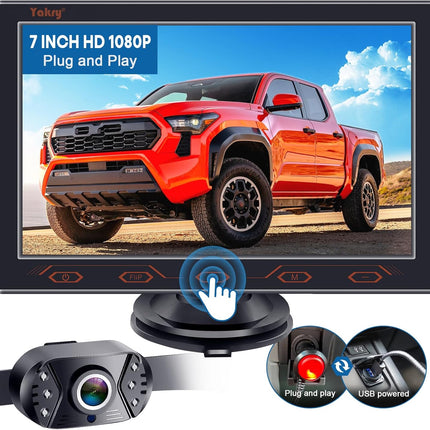 7-Inch Backup Camera for Car, Truck, SUV - HD 1080P Rear View System, IP69K Wate