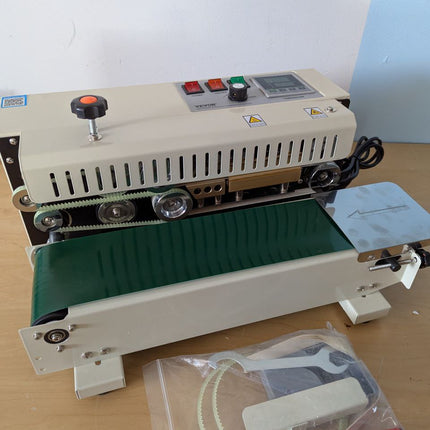 VEVOR Continuous Bag Band Sealing Machine, 0.24-0.47 in/6-12 mm Seal Width, Hori