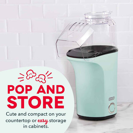DASH Hot Air Popcorn Popper Maker with Measuring Cup to Portion Popping Corn Ker