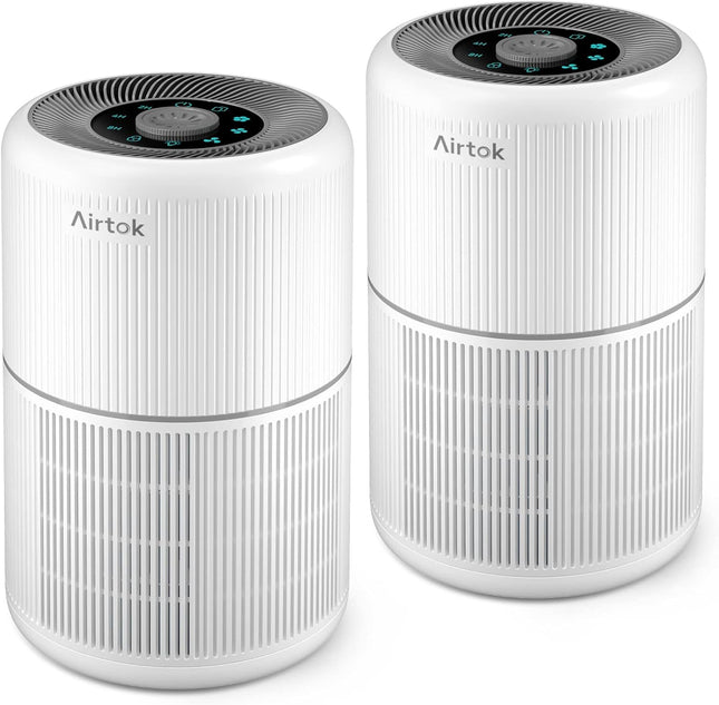 2Pack Air Purifier for Home Bedroom with H13 True HEPA Filter for Smoke, Smokers