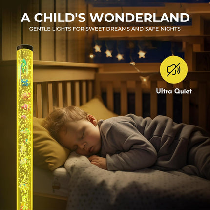 Brewish 4FT Sensory LED Water Bubble Fish Tube Floor Lamp with 16 Color Changing