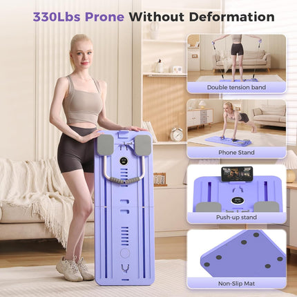 Mosdos Portable Pilates Reformer Machine for Home Gym - Auto-Rebound Pilates Boa