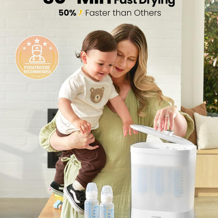 Baby Bottle Sterilizer, HAUTURE 6-in-1 Bottle Sterilizer and Dryer, Electric Ste