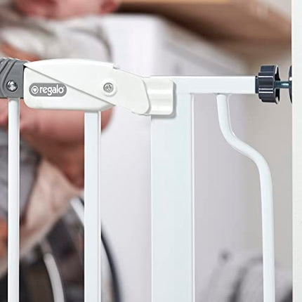 Regalo Easy Step 38.5-Inch (97.75cm) Extra Wide Baby Gate, Award Winning Brand,