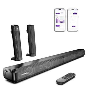 ULTIMEA 2.2ch Sound Bars for TV, Peak Power 100W, 2-in-1 Detachable Bluetooth 5.