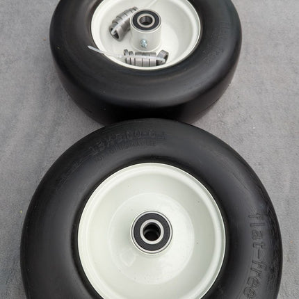 AR-PRO (2 Pack) 13 x 5.00-6 Flat Free Tire and Wheel, Replacement Solid Lawn Mow