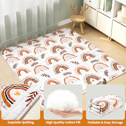 Pea Pod Baby Play Mats for Floor 50''x50'' Thick Playpen Baby Mat for Playing Ul