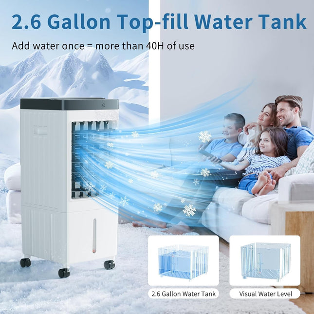 Portable Air Conditioner, Evaporative Air Cooler [40Hrs Lasting], Portable AC w/