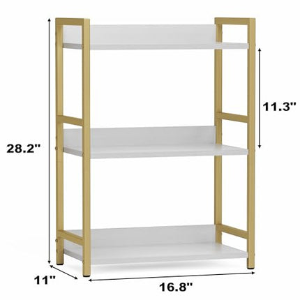 BSONE Small Bookshelf, 3 Tier Book Shelf, Modern Bookcase for Bedroom Living Roo