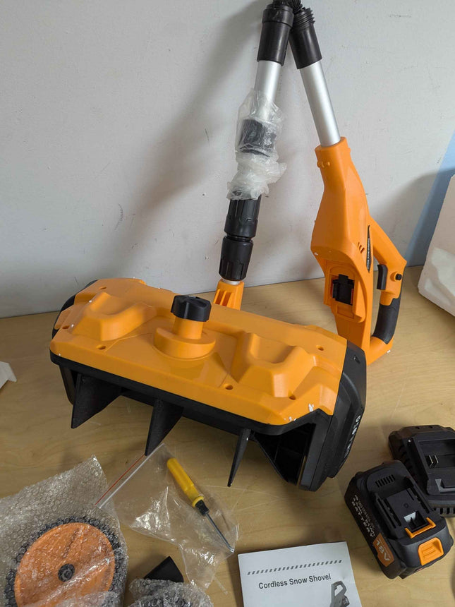 17-Inch Cordless Snow Shovel with Wheels, 9000mAh Brushless Electric Snow Blower