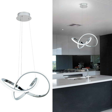 MAYNA Modern Pendant Light with Irregular Ring Lights LED Contemporary Ceiling D