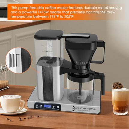 Homtone 8 Cup Coffee Maker-Programmable Brewer Meet SCA Standards:4-6 Mins Adjus