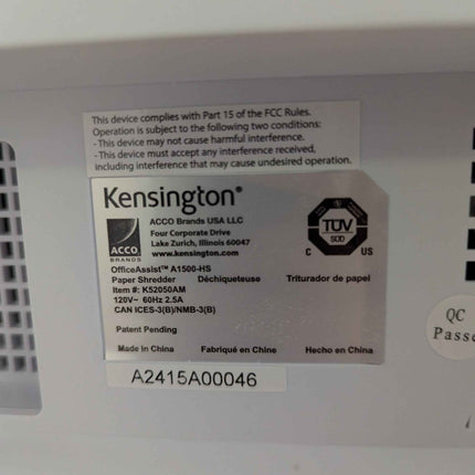 Kensington Shredder - New OfficeAssist 150-Sheet Auto-Feed Micro Cut Anti-Jam Pa