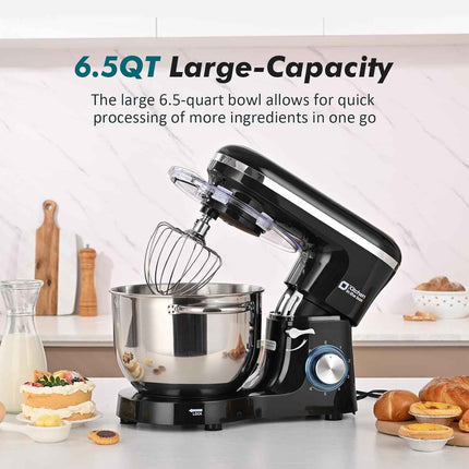 (Cracked lid) Kitchen in the box Stand Mixer, 6.5QT Kitchen Mixer, 6-Speed 660W
