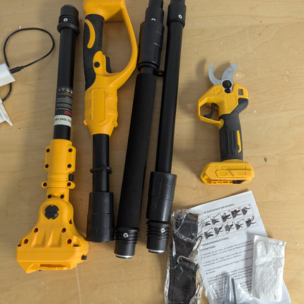(Tool Only) Cordless Electric Pruning Shears with Telescopic Pole for DeWalt 20V