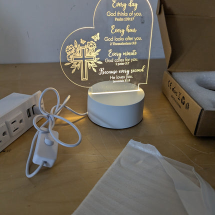 Christian Gifts for Women, Acrylic Night Light, Inspirational Gifts for Women, R