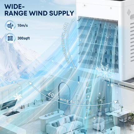 Portable Air Conditioner, Windowless Air Conditioner with 6 Speeds 2 Modes, 12L