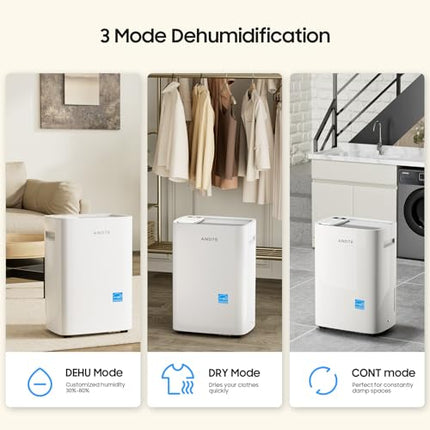52 Pints Energy Star Dehumidifier for Basement, ANDTE 4500 Sq.Ft Home Dehumidifi