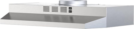 FIREGAS Range Hood 30 Inch Under Cabinet, Ducted/Ductless Convertible Stainless