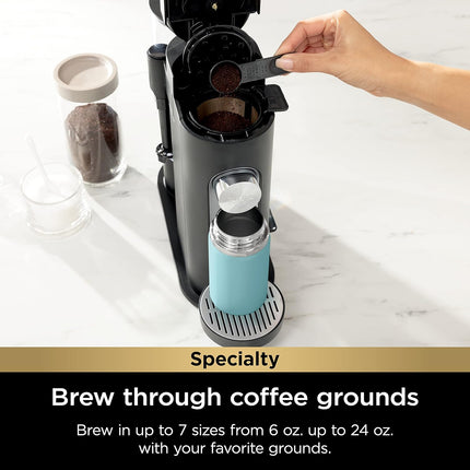 Ninja | Coffee Maker | Single Serve |Brew with Coffee Pods & Grounds| Compatible