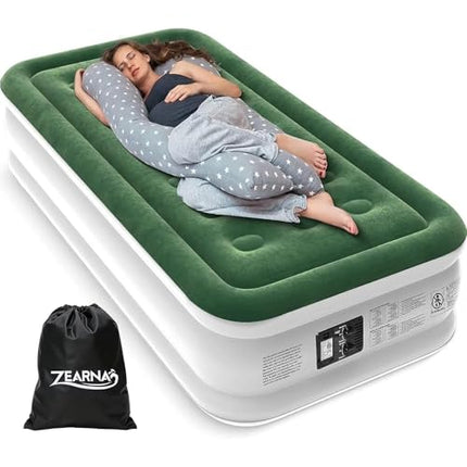 Zearna Twin Air Mattress with Built in Pump - Inflatable Mattress Single, 2 Mins
