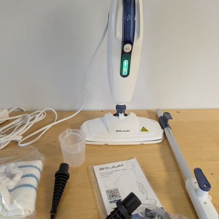BOJUK 10-in-1 Steam Mop, Floor Steamer with Detergent Chamber, Detachable Handle