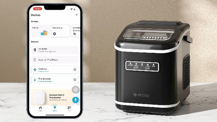 ecozy Smart Ice Makers Countertop, Portable Ice Maker with App Remote & Voice Co