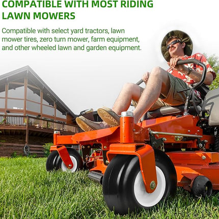 AR-PRO (2 Pack) 13 x 5.00-6 Flat Free Tire and Wheel, Replacement Solid Lawn Mow