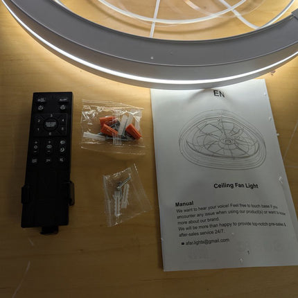 Ceiling Fans with Lights Flush Mount, White Low Profile Modern Ceiling Fan with