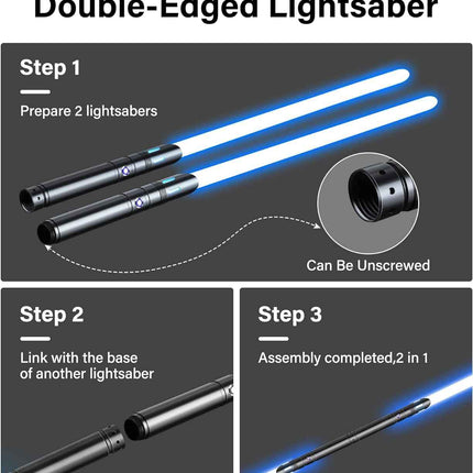 ANASABER Lightsaber,S8 Dueling Light Saber, RGB 12 Color Lightsabers with 3 Soun