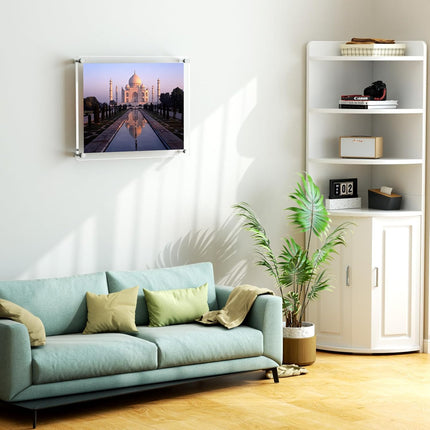 AITEE Large Acrylic Floating Picture Frame 16×20，Clear Photo Frame Wall Mount, D