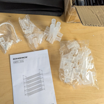 SONGMICS 5-Tier Shoe Rack, Shoe Storage for Hallway Closet, Slim and Space-Savin