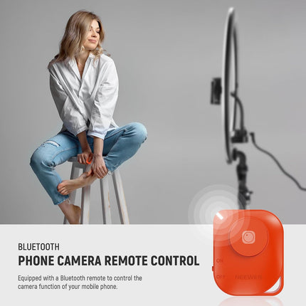 NEEWER Professional 18 Inch Ring Light with Tripod Stand Phone Holder Compatible