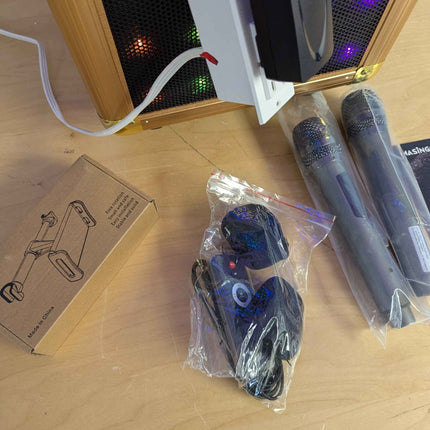 MASINGO Karaoke Machine for Adults and Kids with 2 Bluetooth Wireless Microphone