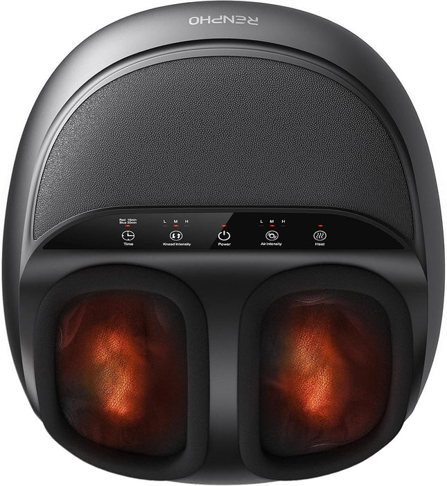 RENPHO Shiatsu Foot Massager with Heat, 3 Levels of Kneading & Compression, Washable Cover, Fits Size 13