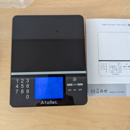 Ataller Food Scale with Nutritional Calculator, Kitchen Diet Scale, Digital Food