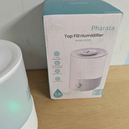 Pharata Humidifiers for Bedroom Large Room, 2.5L Cool Mist Humidifier with Essential Oil Diffuser, Top Fill Humidifier for Baby, Home, Plant, Ultrasonic Humidification for whole house, Auto Shut-Off