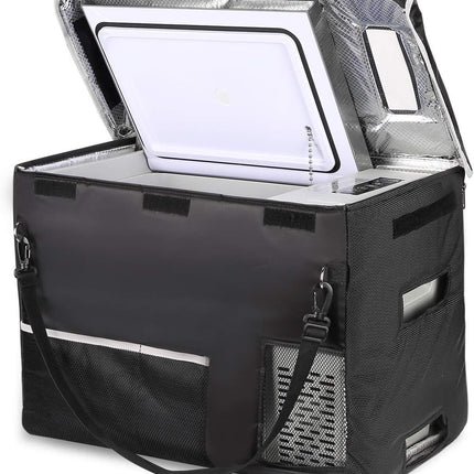 BougeRV 12 Volt Refrigerator With Cover 12V Car Fridge 30 Quart Portable Freezer