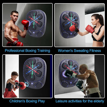 Upgraded Smart Music Boxing Machine for Adults and Kids, 6+2 Punching and 9 Mode