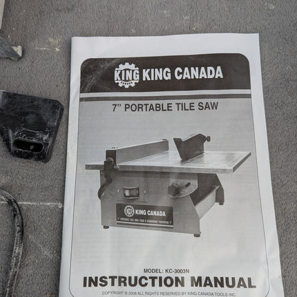 King Canada 7-Inch Portable Tile Saw (KC-3003N)