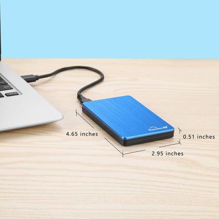 Blueendless Portable External Hard Drive, USB 3.0, Ultra Slim, Compatible with M