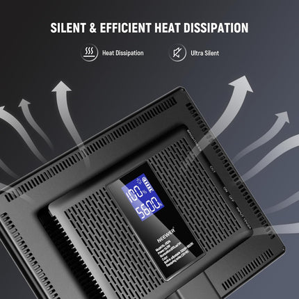 NEEWER 192 LED Video Light Panel, 20W Ultra Thin Bi-Color 3200-5600K with 8000mAh Battery & Cold Shoe Mount