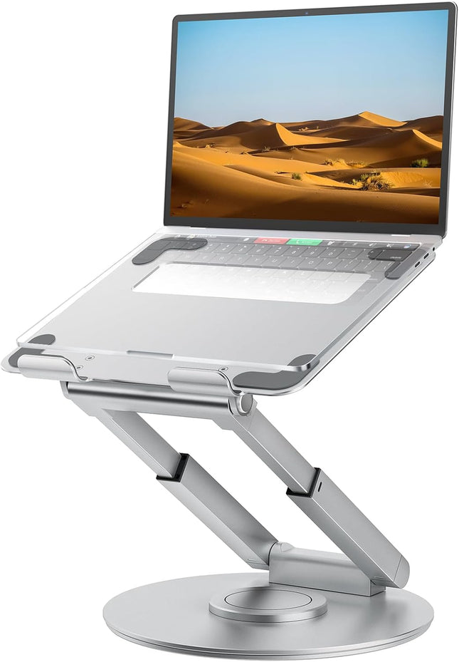 tounee Laptop Stand for Desk Adjustable Height, Telescopic Computer Stand with P