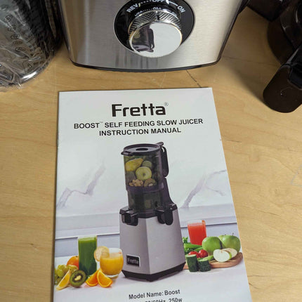 Fretta Juicer Machine,Cold Press Juicer W/ 5.3'' Feed Chute for Whole Fruits Veg