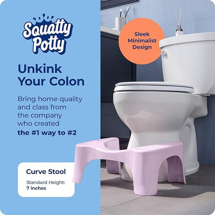 Squatty Potty Curve Toilet Stool 7" Pink