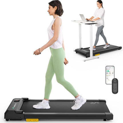 UREVO Walking Pad, Treadmills for Home, Under Desk Treadmill with APP and Remote