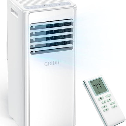 GRIDR Portable Air Conditioners, 8,000 BTU AC Unit for Bedroom with 4 Modes Cool