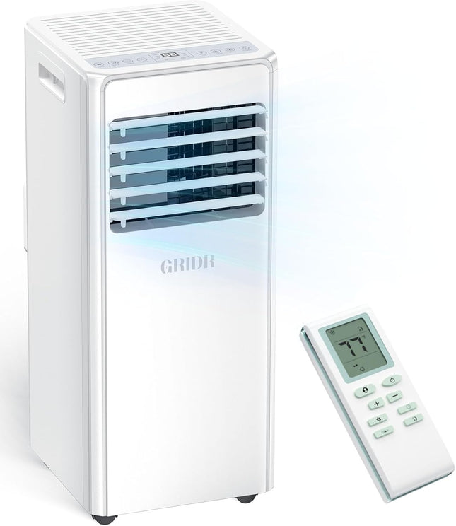 GRIDR Portable Air Conditioners, 8,000 BTU AC Unit for Bedroom with 4 Modes Cool